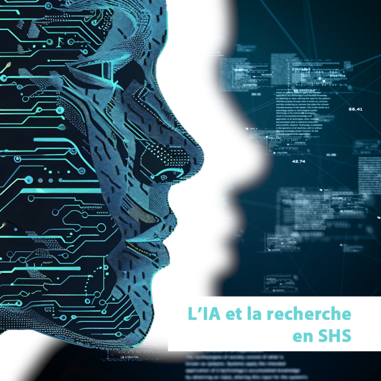 visage décoré avec des dessins de circuits informatiques sensé représenter le visage imaginaire de l'intelligence artificielle